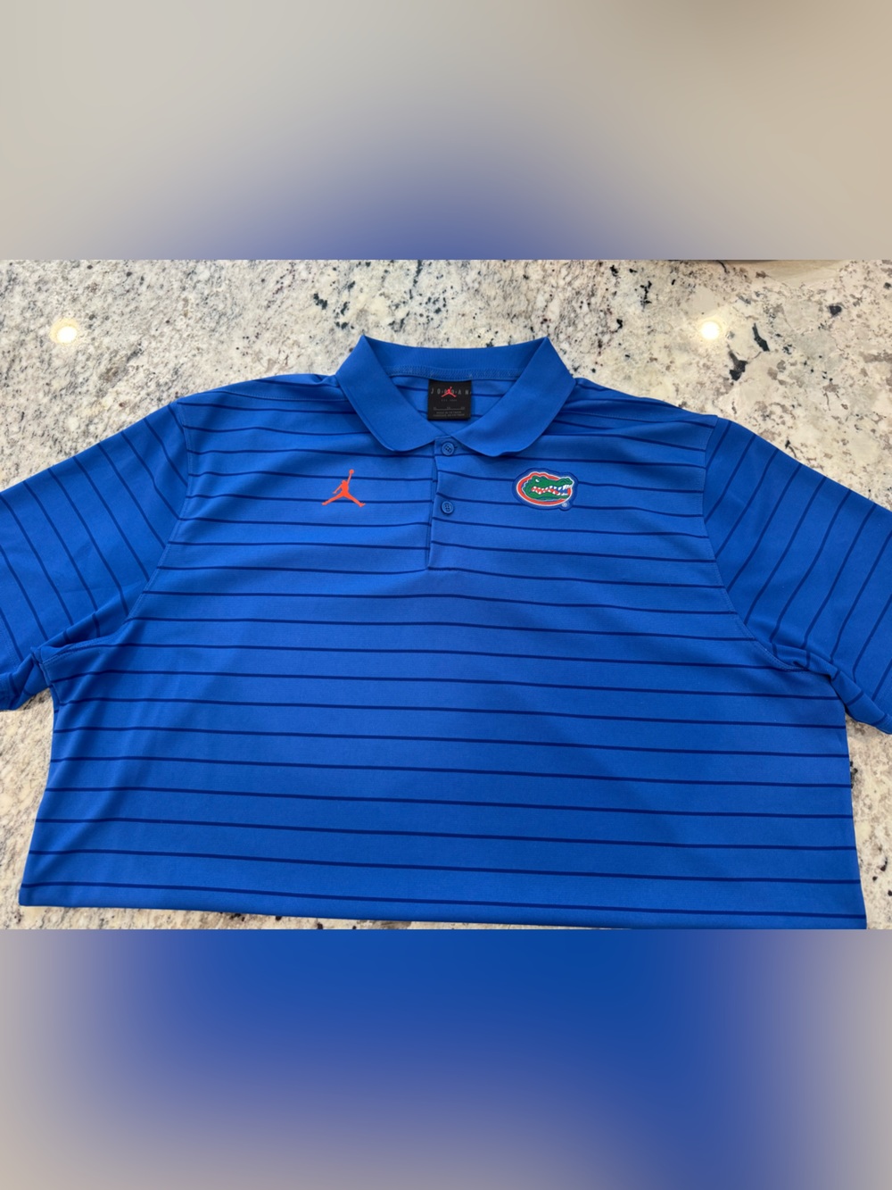 Jordan GATORS Blue Striped Polo